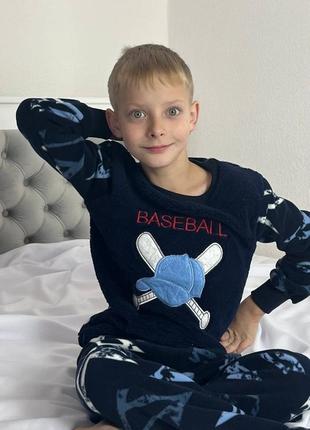 Теплая пижама для мальчика турецкого производителя mini moon 🇹🇷