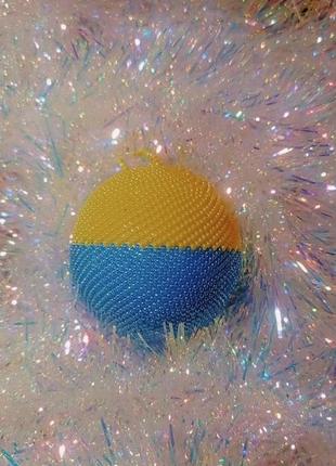 Новогодние шары из бисера д 6 см3 фото