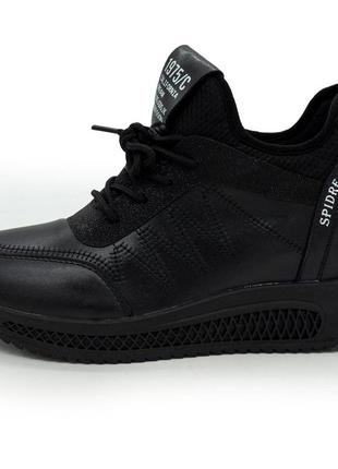 Жіночі кросівки lonza 1668 чорні 36. розміри в наявності: 36, 37, 38.