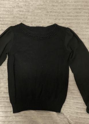 Чорний светер, пуловер чорний