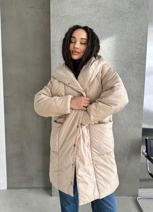 Жіноча зимова тепла балонова куртка пальто,пуховик,женская зимняя тёплая куртка пальто,пуффер4 фото
