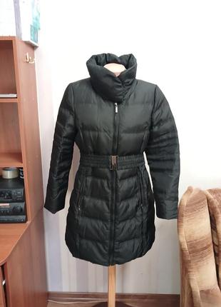 Дуже теплий пуховик зимова куртка l xl чорна зимняя. пальто9 фото