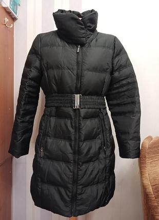 Дуже теплий пуховик зимова куртка l xl чорна зимняя. пальто7 фото