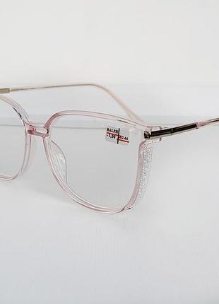 Очки женские для зрения с белой линзой, с диоптриями