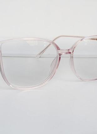 Окуляри жіночі для зору з білою лінзою, з діоптріями5 фото