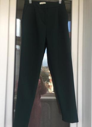 Coton укороченные изумрудные брюки хс-с5 фото