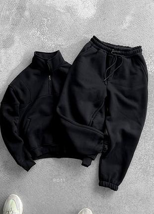 Костюм свитшот брюки зима/Розовый костюм двусторонний флис