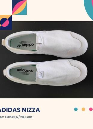 Мокасины adidas nizza слипоны. розмір: 45,5(по устілці 28,5 см)2 фото