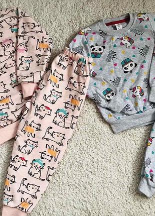 Теплые пижамы для девочек