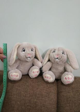 Лот пара зайчиків м'яка іграшка заєць зайчик6 фото
