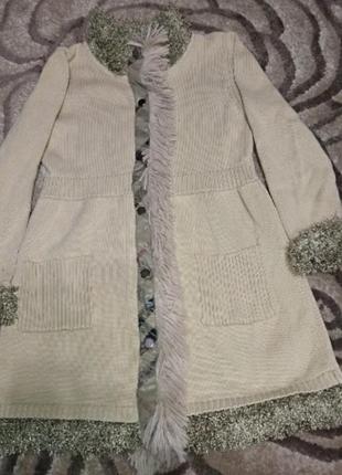 Стильный кардиган (кофта,свитер) на девочку.1 фото
