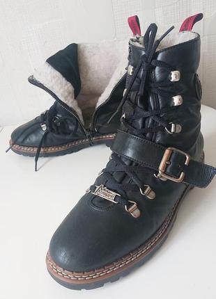 Зимние швейцарские кожаные ботинки на меху ammann1 фото