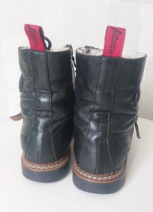 Зимние швейцарские кожаные ботинки на меху ammann3 фото