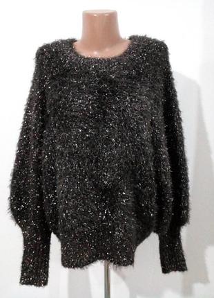 Роскошный нарядный свитер травка с люрексом