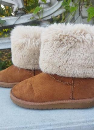 Детские коричневые угги с мехом