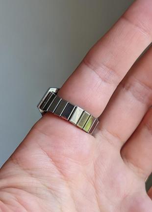 Часы на палец кольцо кварц серые стрелка7 фото