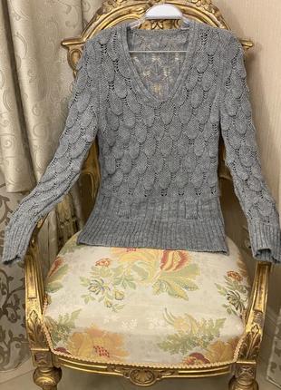Новий стильний теплий вовняний светер великого розміру 46, 48,  м, л, m, l5 фото