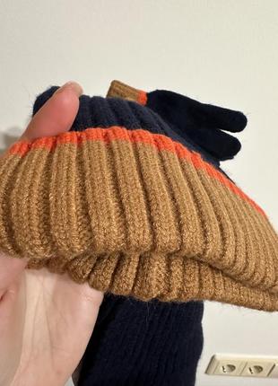 Набор шапка шарф перчатки теплые вязаные george 3-6 8-126 фото