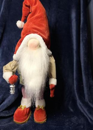 Новогодний гном 75 см ( декор для праздника)