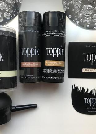 Toppik hair building fibers, кератиновий загусник для волосся light brown, 27,5 г