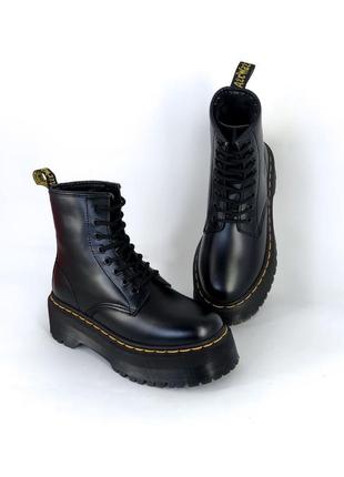 Зимові чоботи dr martens 1460 bex black fur2 фото