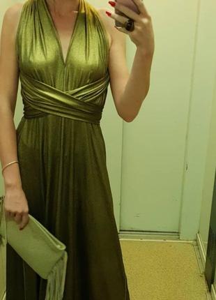 Золота сукня трансформер1 фото