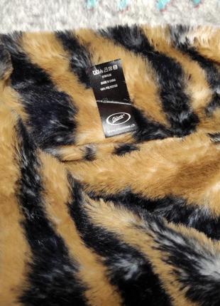 Леопардовый шарф снуд хомут из искусственного меха 22х80 chicoree6 фото
