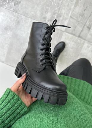 Стильні зимові черевики натуральна шкіра 😍