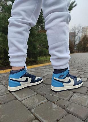 Nike air jordan 1 retro high patent blue toe — купить в Украине