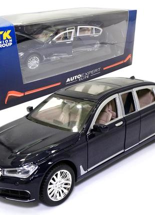 Машинка игровая bmw limousine m929j «автоексперт» бмв лимузин металл синий свет звук 20*6*7 см (el-7845)