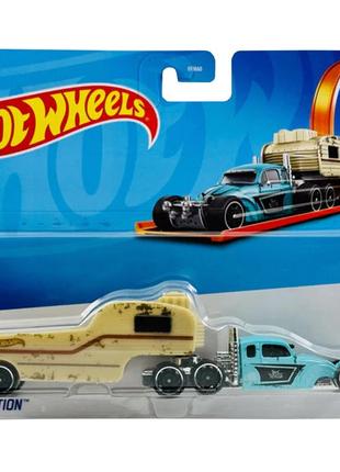 Грузовик-трейлер hot wheels 1:64 bugcation (bfm60/hmf98)