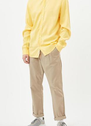 Рубашка minimum l premium cotton новая желтая1 фото