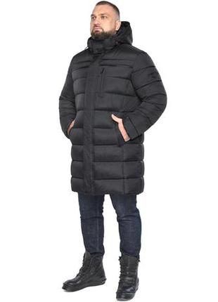 Куртка стильная мужская большого размера в чёрном цвете модель 51864