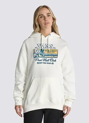 Худи vans pool hall pullover hoodie white 068
