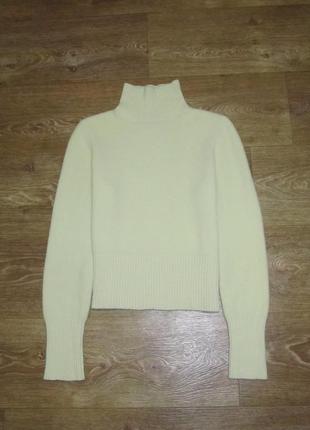 Zara пушистый укороченный свитер гольф свитшот р.s