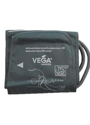 Манжета оригинал vega 22-42см для автоматических и полуавтоматических тонометров с одной трубкой серая