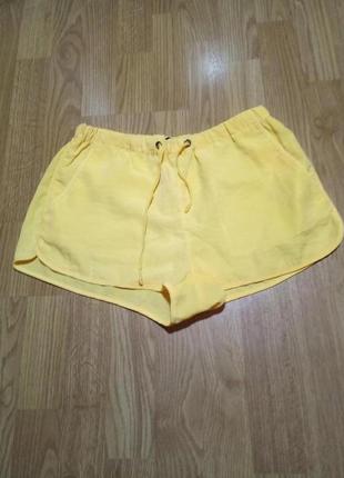 Пляжные шорты быстросохнущие женские пляж спорт яркие желтые xs5 фото