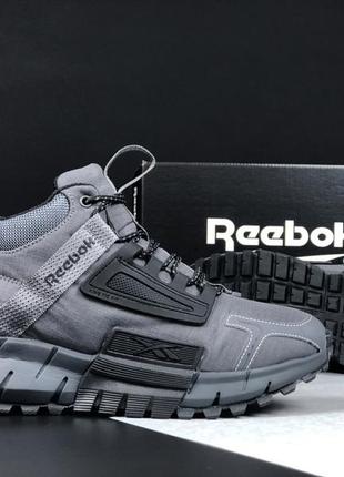 Reebok zig kinetica fit кроссовки серые женские зимние с мехом отличное качество кожаные ботинки сапоги высокие теплые мешки зима4 фото