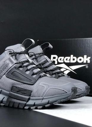 Reebok zig kinetica fit кроссовки серые женские зимние с мехом отличное качество кожаные ботинки сапоги высокие теплые мешки зима7 фото