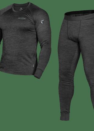 Термобілизна тактична чоловіча універсальна для силових структур polarheat сірий меланж (7366), xxl ku-22