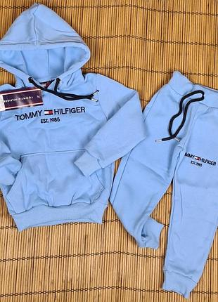 Теплий дитячий костюм на флісі для хлопчика/дівчинки tommy hilfiger