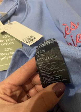 Світшот утеплений h&m новий оверсайз голубого кольору розмір xl10 фото