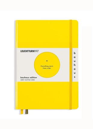 Блокнот leuchtturm1917, bauhaus edition, середній, лимонний, крапка (359620)