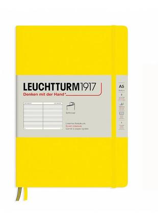 Блокнот leuchtturm1917 середній, м'яка обкладинка, лимонний, лінія (362836)