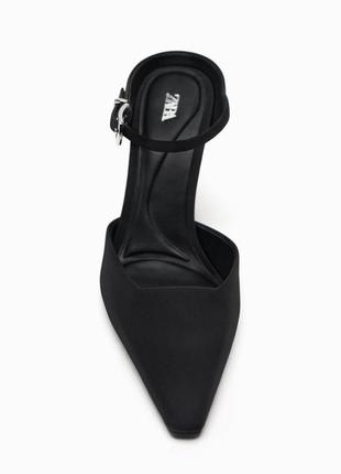 Мюли женские черные на каблуке zara new8 фото