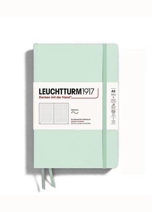 Блокнот leuchtturm1917, середній, м'яка обкладинка, mint green, крапка (367272)