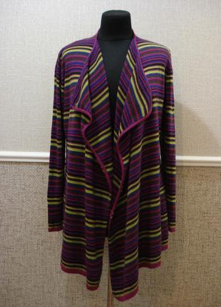 Довгий кардиган в'язаний кардиган пухнастий кардиган в смужку