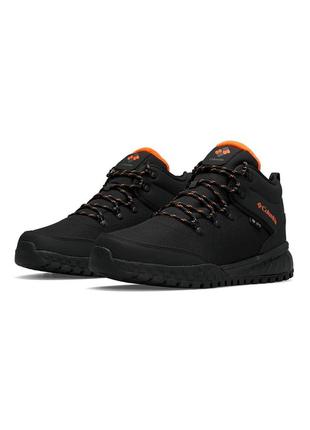 Чоловічі кросівки columbia firebanks mid trinsulate black orange termo -21'