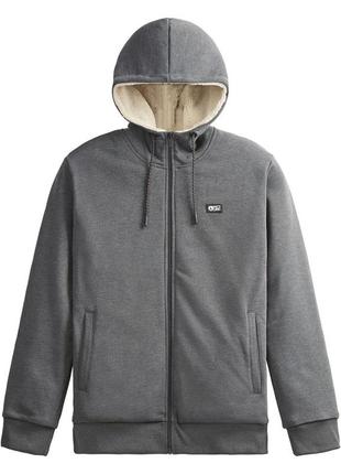 Толстовка picture organic yinni plush zip hoody dark grey melange (l)