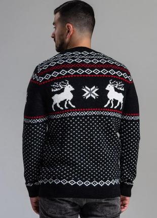Чоловічний теплий светр з оленями2 фото